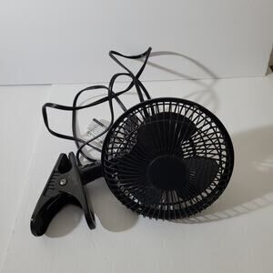 Black 6-Inch Clip-On Fan with Adjustable Tilt - Like New!